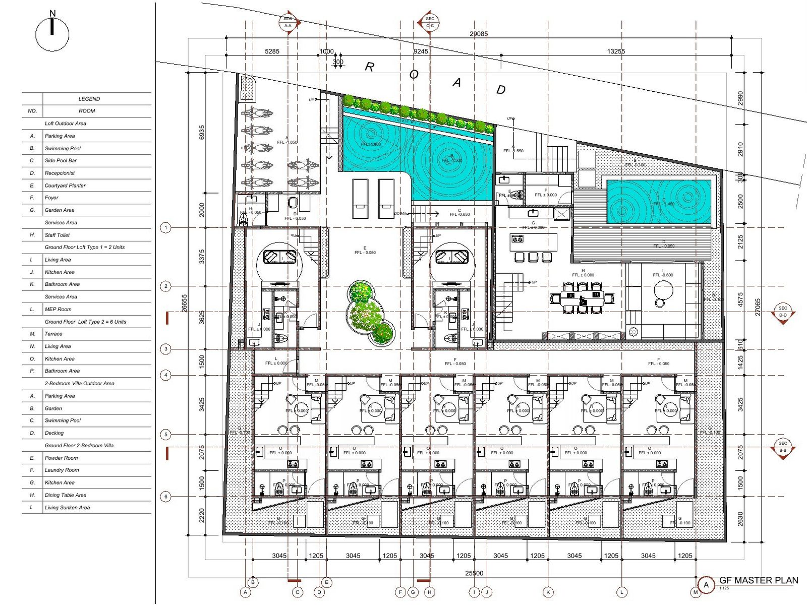1 bed loft, Balangan, floor plan
