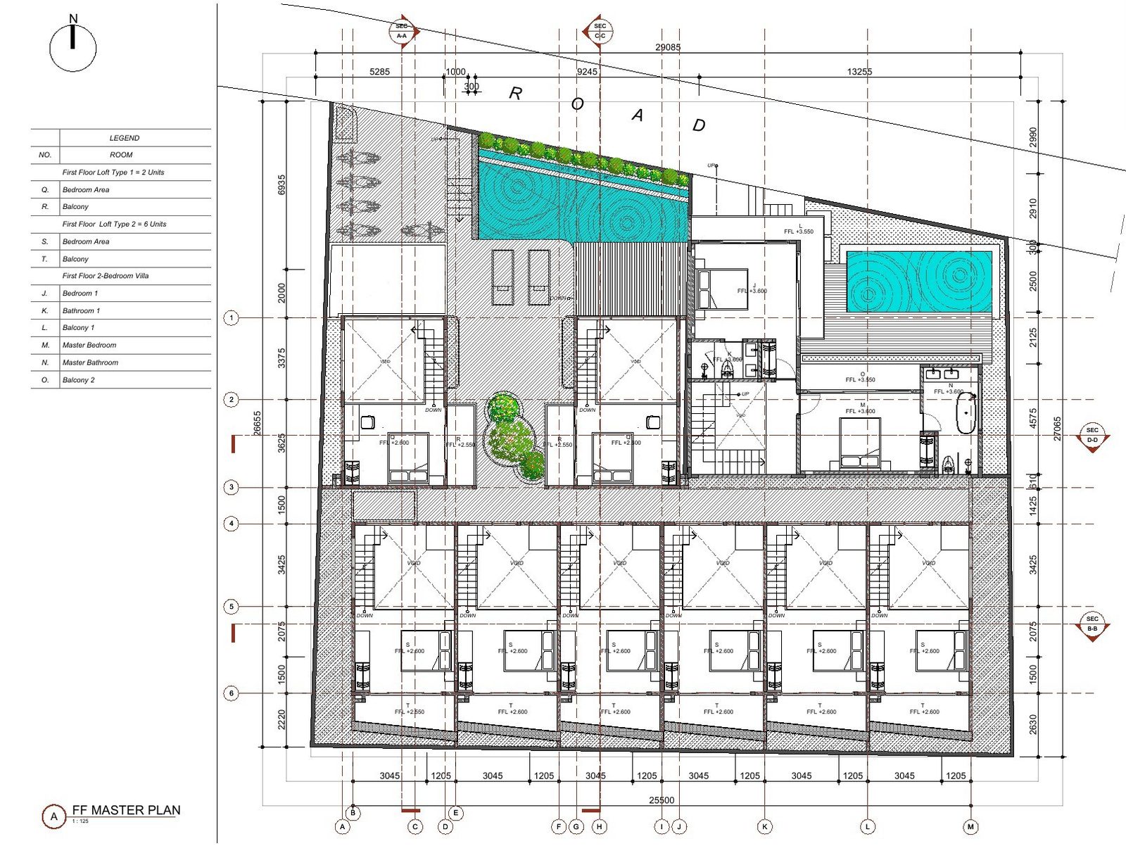 1 bed loft, Balangan, floor plan