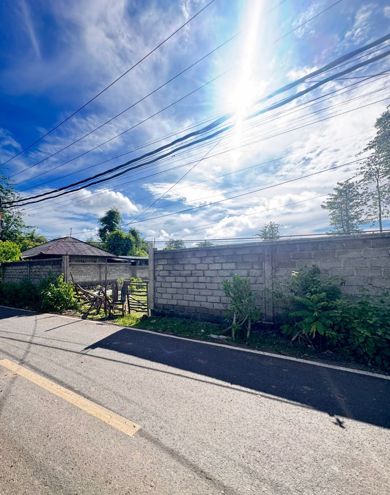 15 are plot of land, Balangan, the plot's frontage and the road