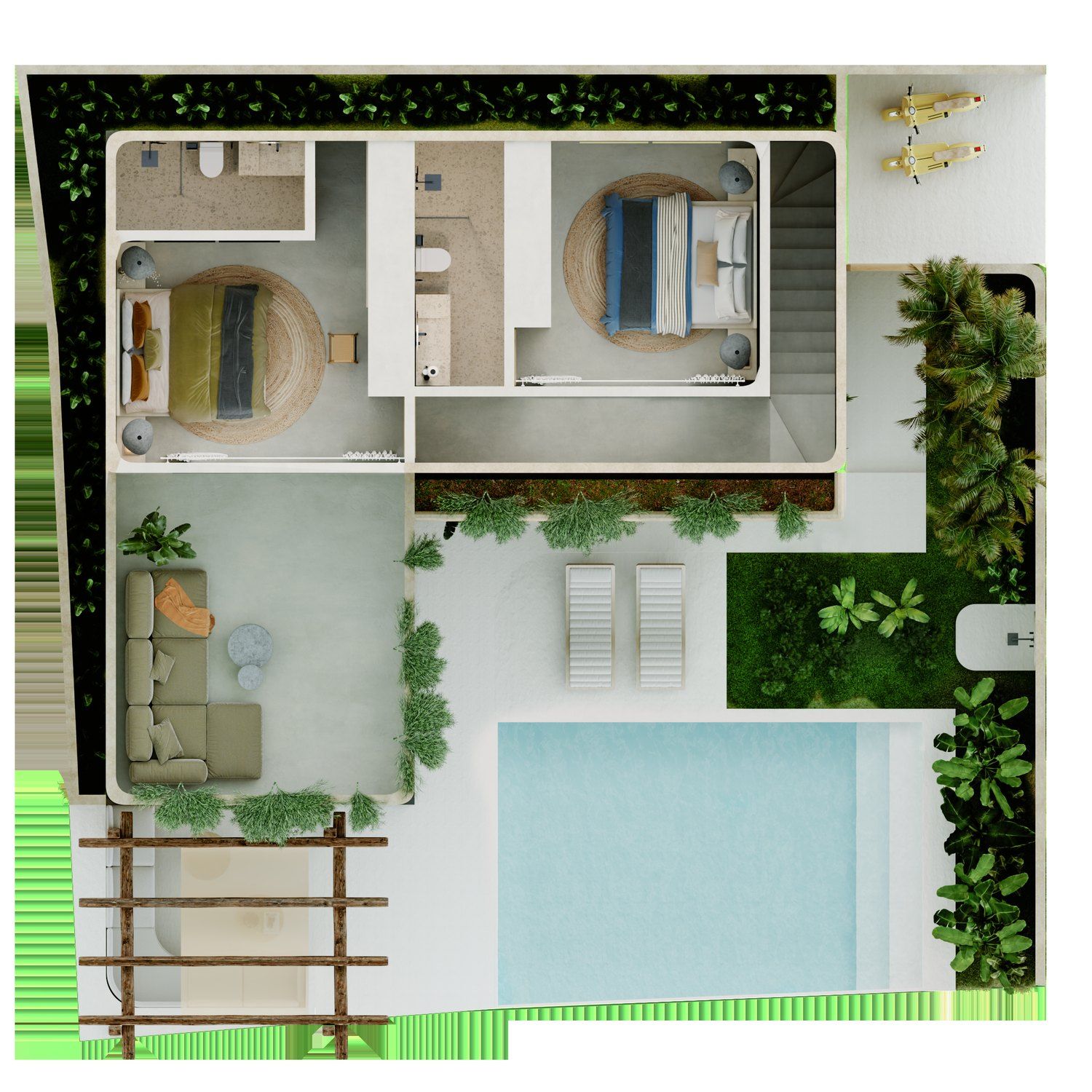 Baru Collection, The Three Bedroom Villa, First floor