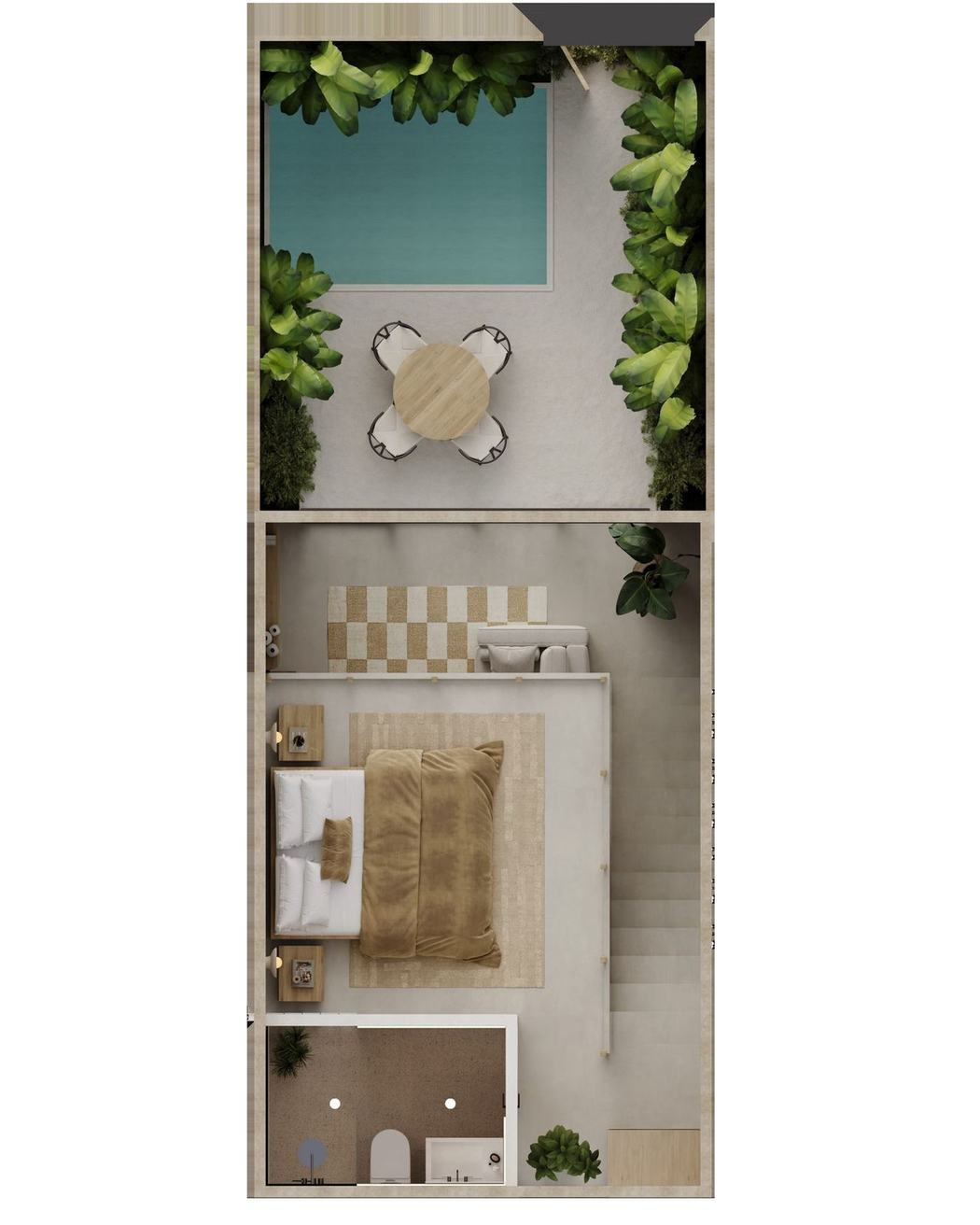 Baru Collection, The Loft Villa, Upper level