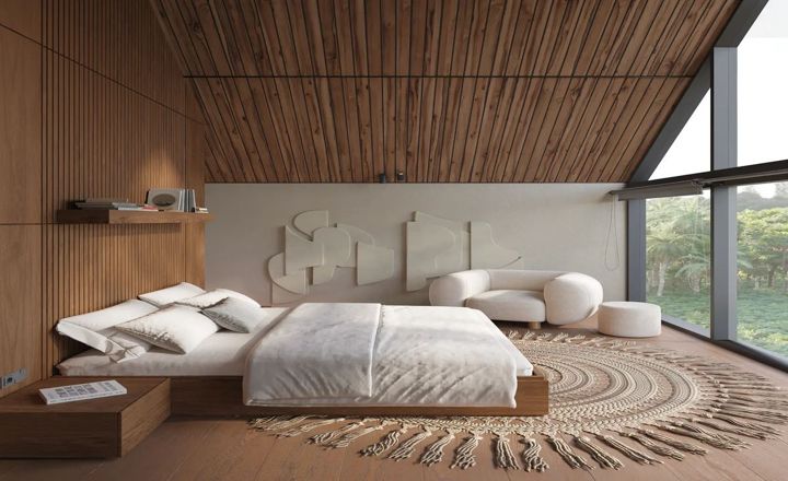 Rice field 1 bed loft villa in Babakan