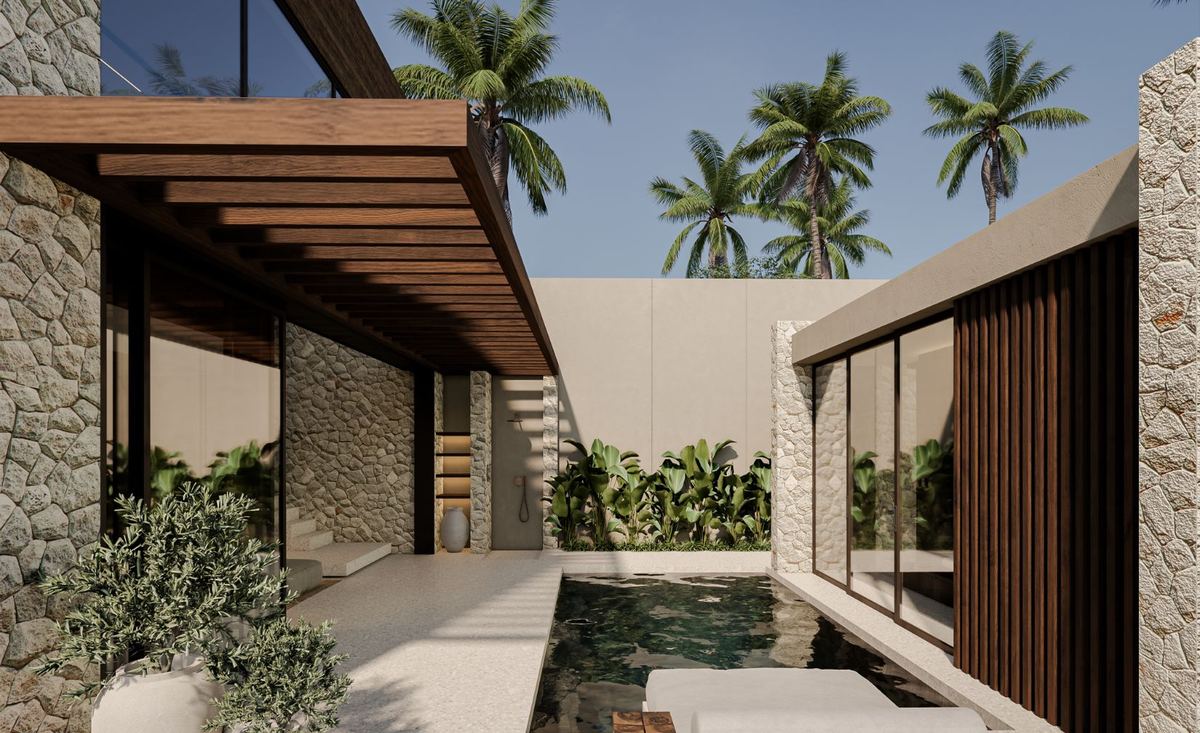 Stone clad 2 bed pool villa in Pererenan, photo 3