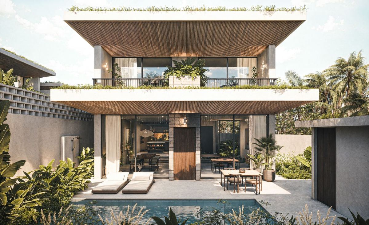 Brutalist 2 bed villa in Bingin, photo 3