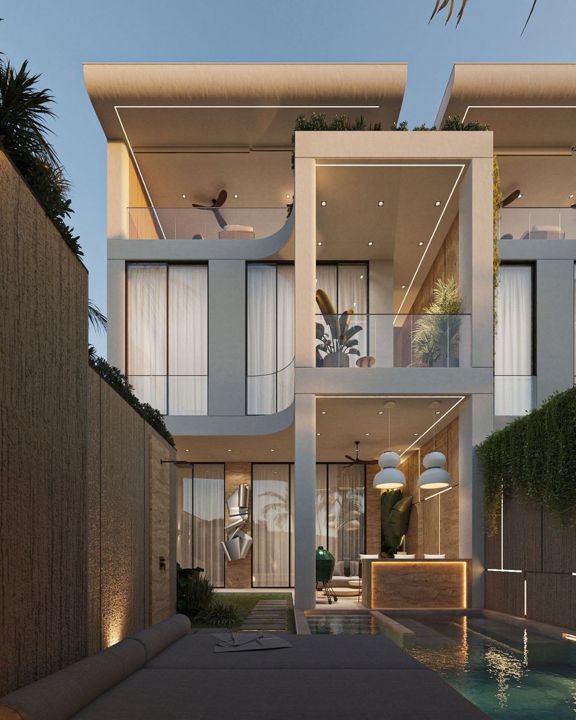 Sunset rooftop 3 bed pool villa in Seseh