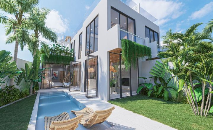 White stone 3 bed pool villa in Umalas