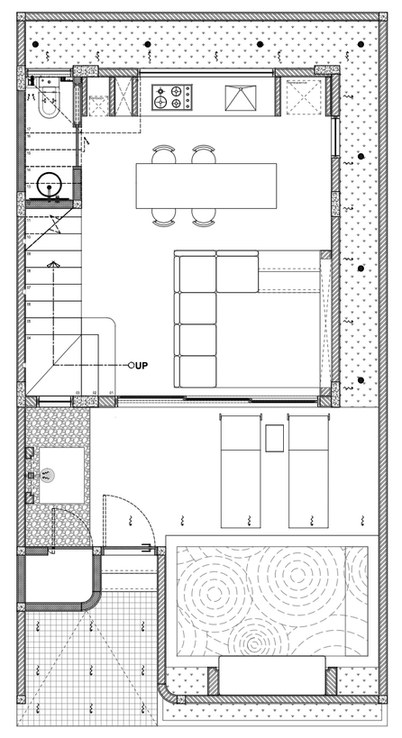 Pool villa, Bingin, floor plan