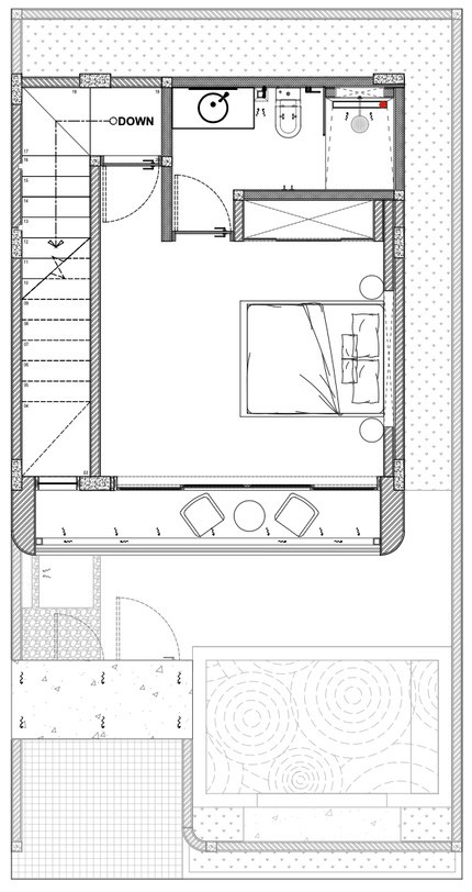 Pool villa, Bingin, floor plan
