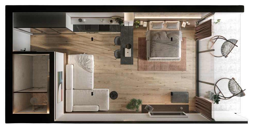 Hotel apartments, Batu Bolong, Canggu, floor plan