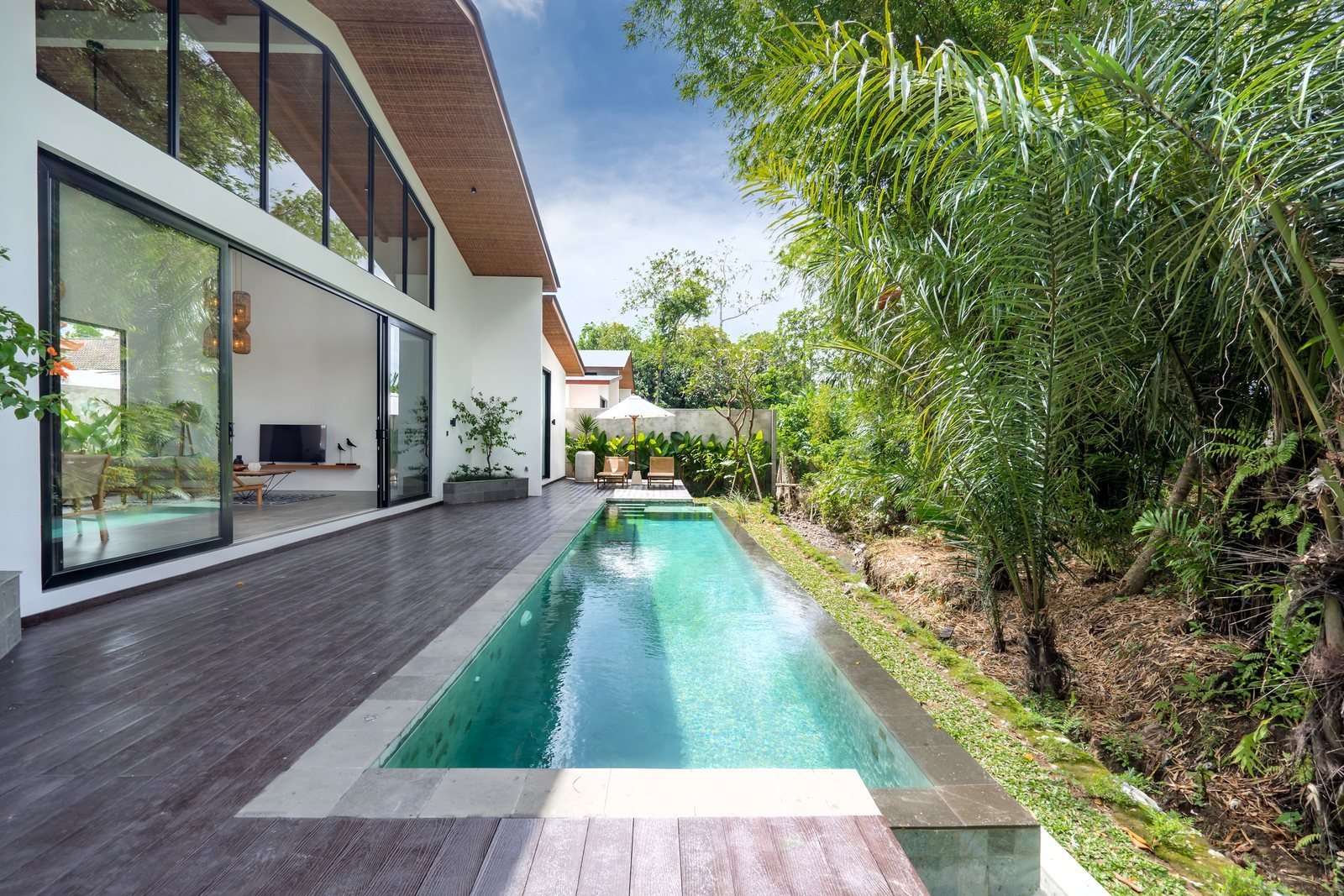 3 bed pool villa, Kaba Kaba, the pool along the deck