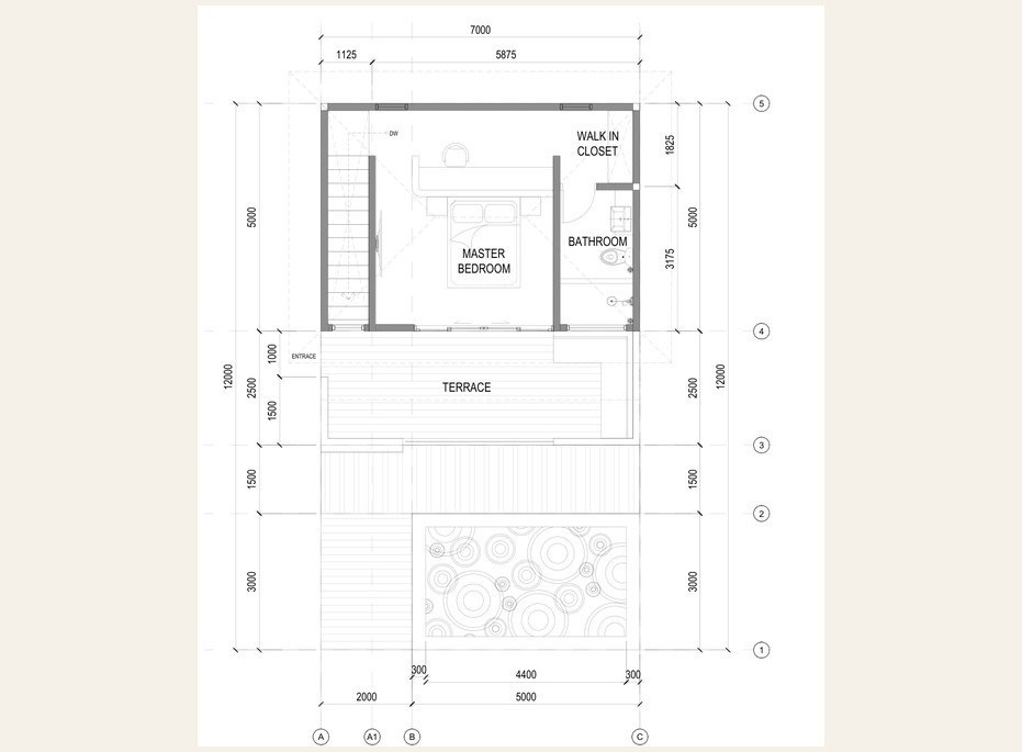 1 and 2 bed pool villas, Kuta Lombok, floor plan