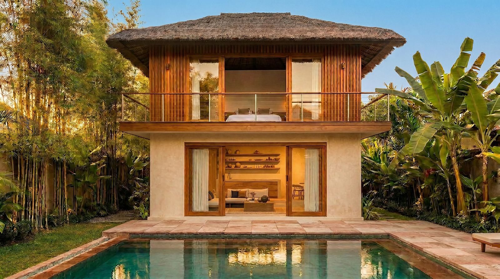 Hillside pool villas, Kuta Lombok, The One Bedroom Villa, render