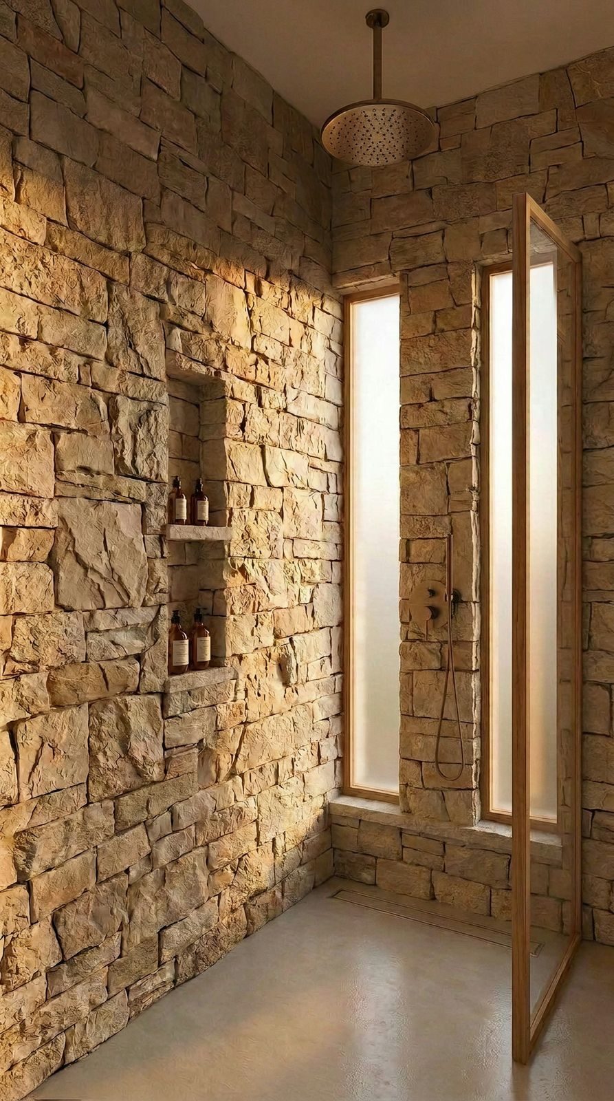 Hillside pool villas, Kuta Lombok, an ensuite bathroom, render