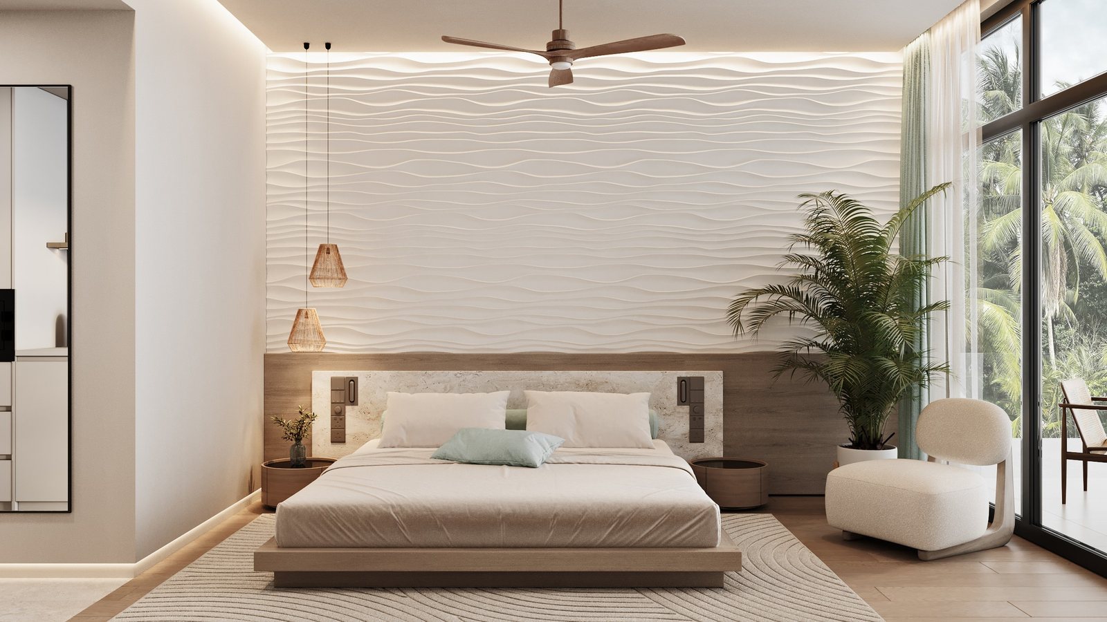 Hotel suites and villas, Kutuh, Pandawa, a studio suite, render
