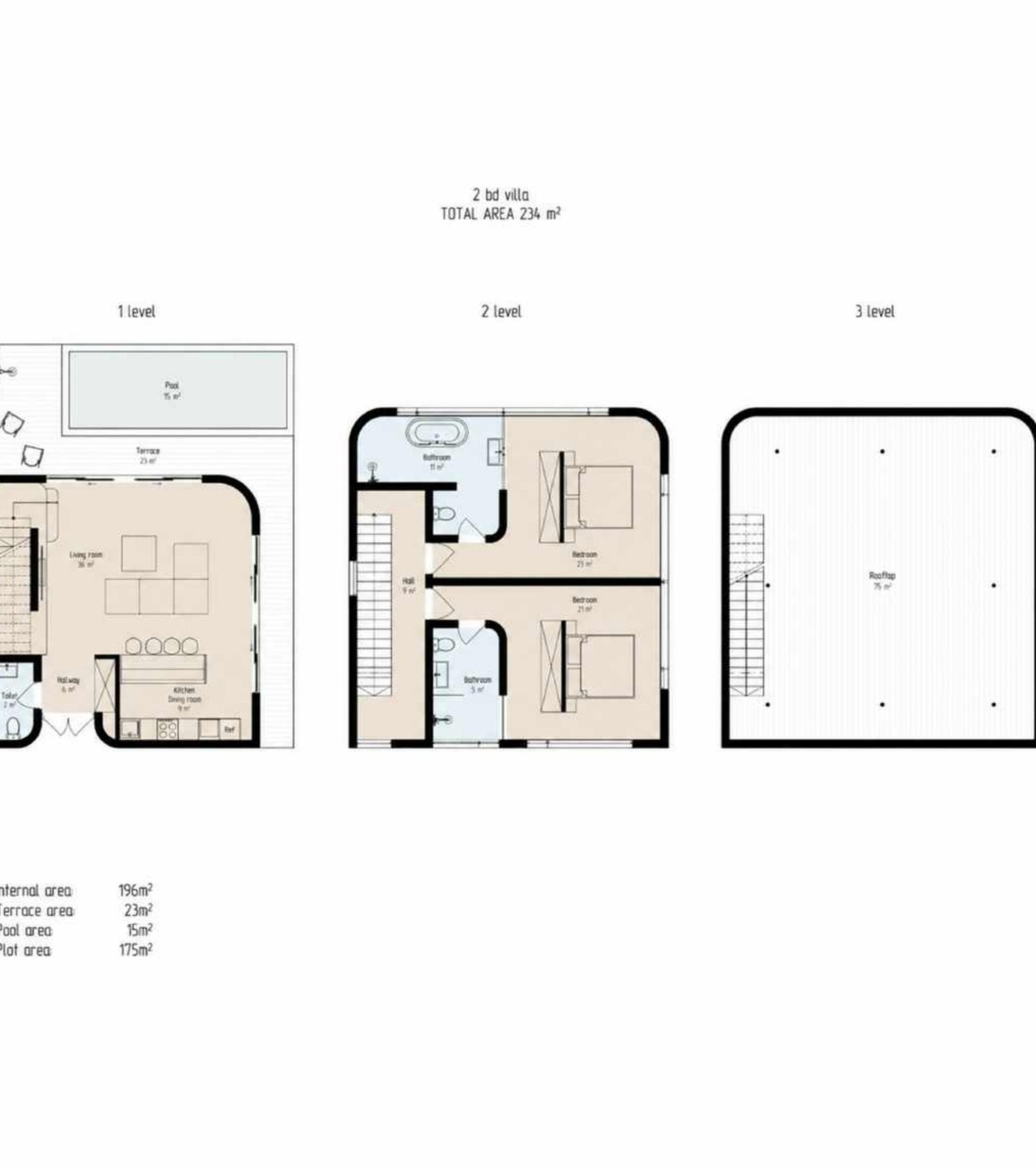 NAI Nusa Dua, floor plan, Villa 2G