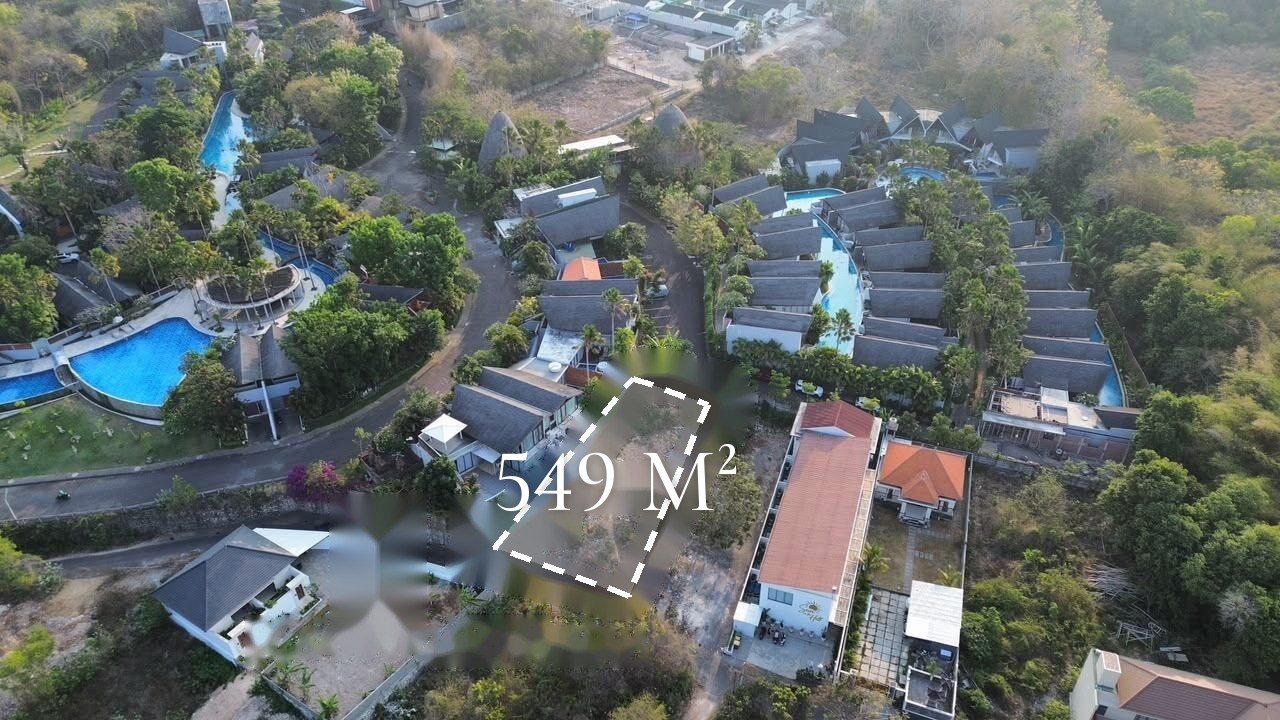 5.49 are plot of land, Sawangan, the plot from above, outlined, in the lanes of Sawangan