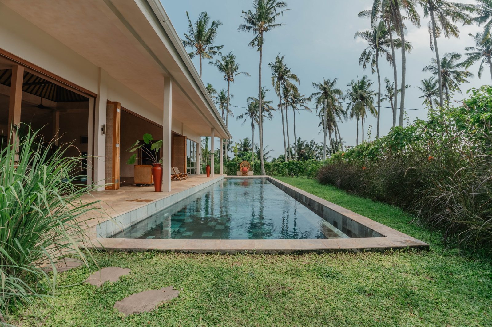 3 bed pool villa, Pangkung Tibah, the villa and its lap pool