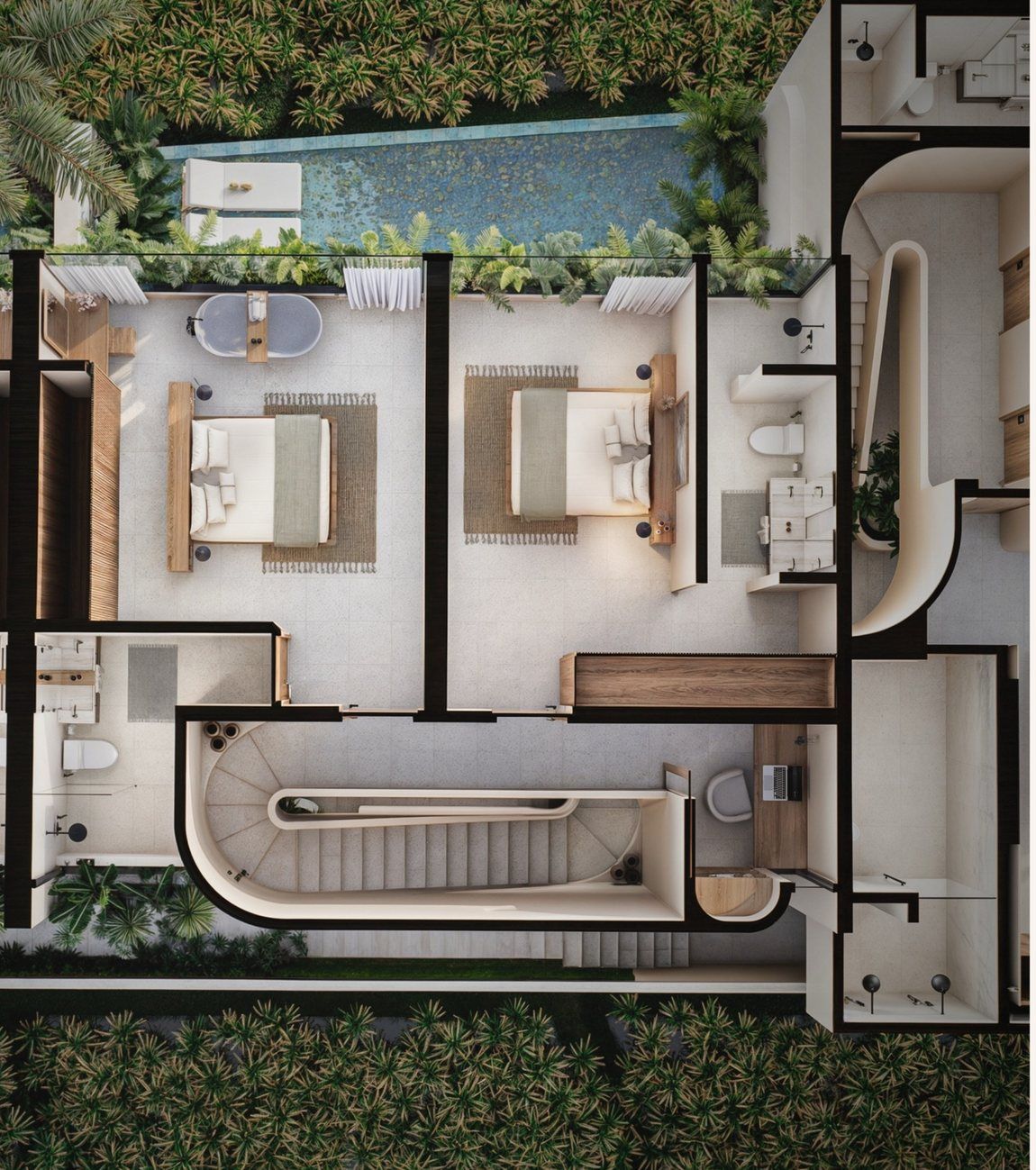 SĀRAI Villas, Oriza and Áurea, Áurea, first floor
