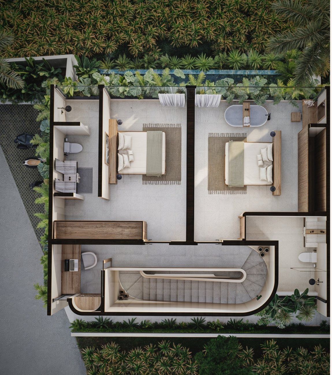 SĀRAI Villas, Oriza and Áurea, Oriza, first floor