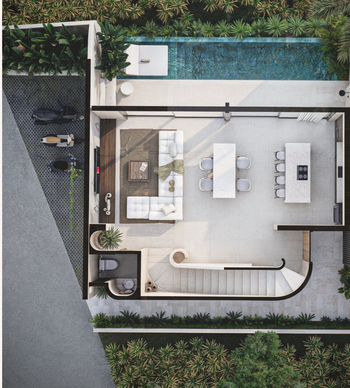 SĀRAI Villas, Oriza and Áurea, Oriza, ground floor