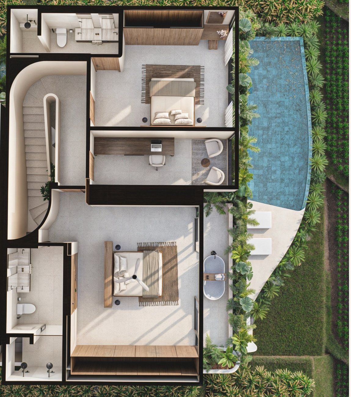 SĀRAI Villas, Signature Villa, First floor