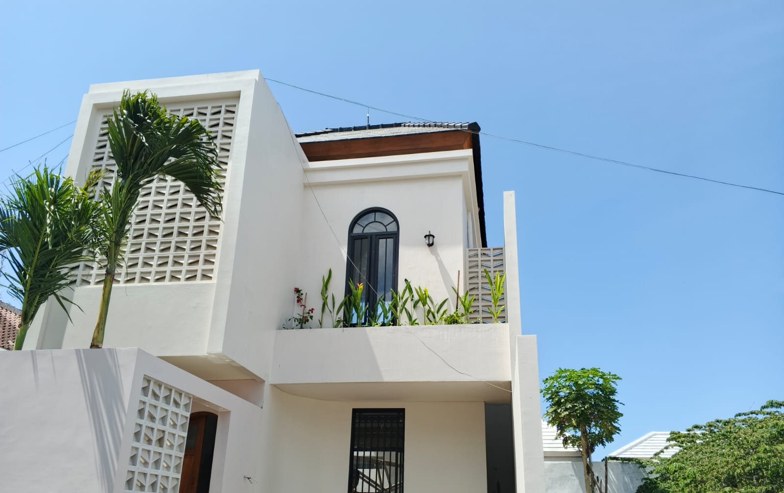 2 bed pool villa, Ungasan, The front, with the upstairs terrace